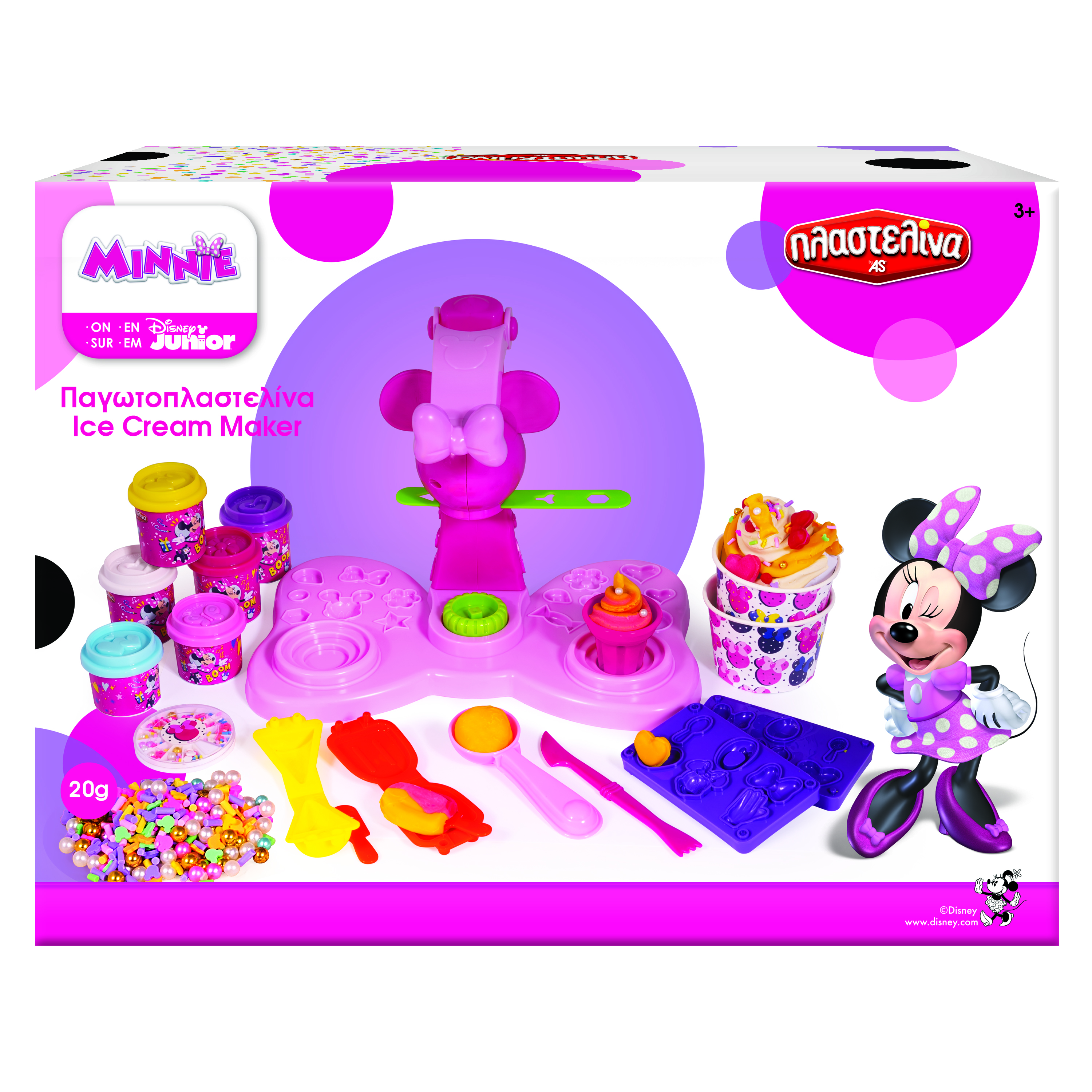 Disney Masina de inghetata de plastilina - Minnie cu decoratiuni colorate | As - 7 | YEO