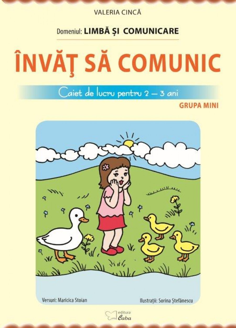 Invat sa comunic. Caiet de lucru pentru 2+ ani | Valeria Cinca