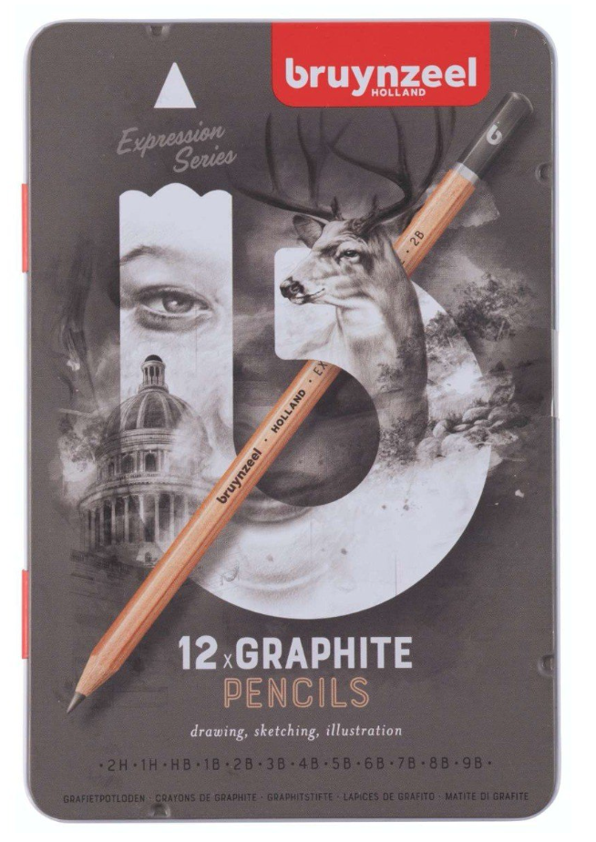 Set 12 creioane - Bruynzeel - Graphite Expression - Drawing | Royal Talens