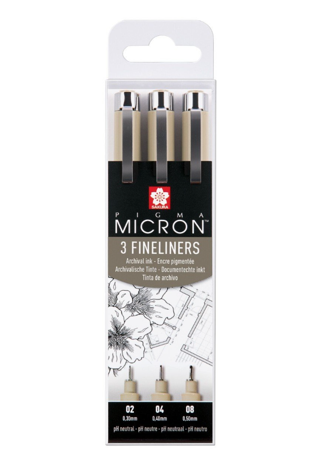 Set 3 pixuri - Sakura - Pigma Micron - Fineliner - Black | Royal Talens