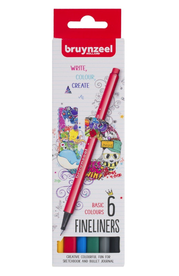 Set 6 pixuri - Bruynzeel - Basic Fineliner | Royal Talens