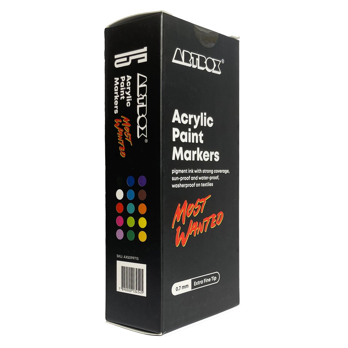 Set 15 markere - Acrylic Paint - Most Wanted, 1 mm | Artbox