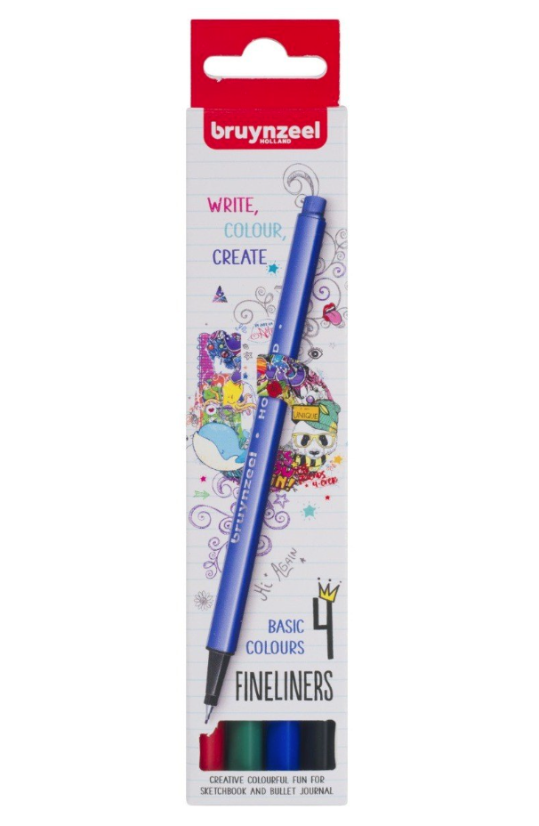 Set 4 pixuri - Bruynzeel - Basic Fineliner | Royal Talens