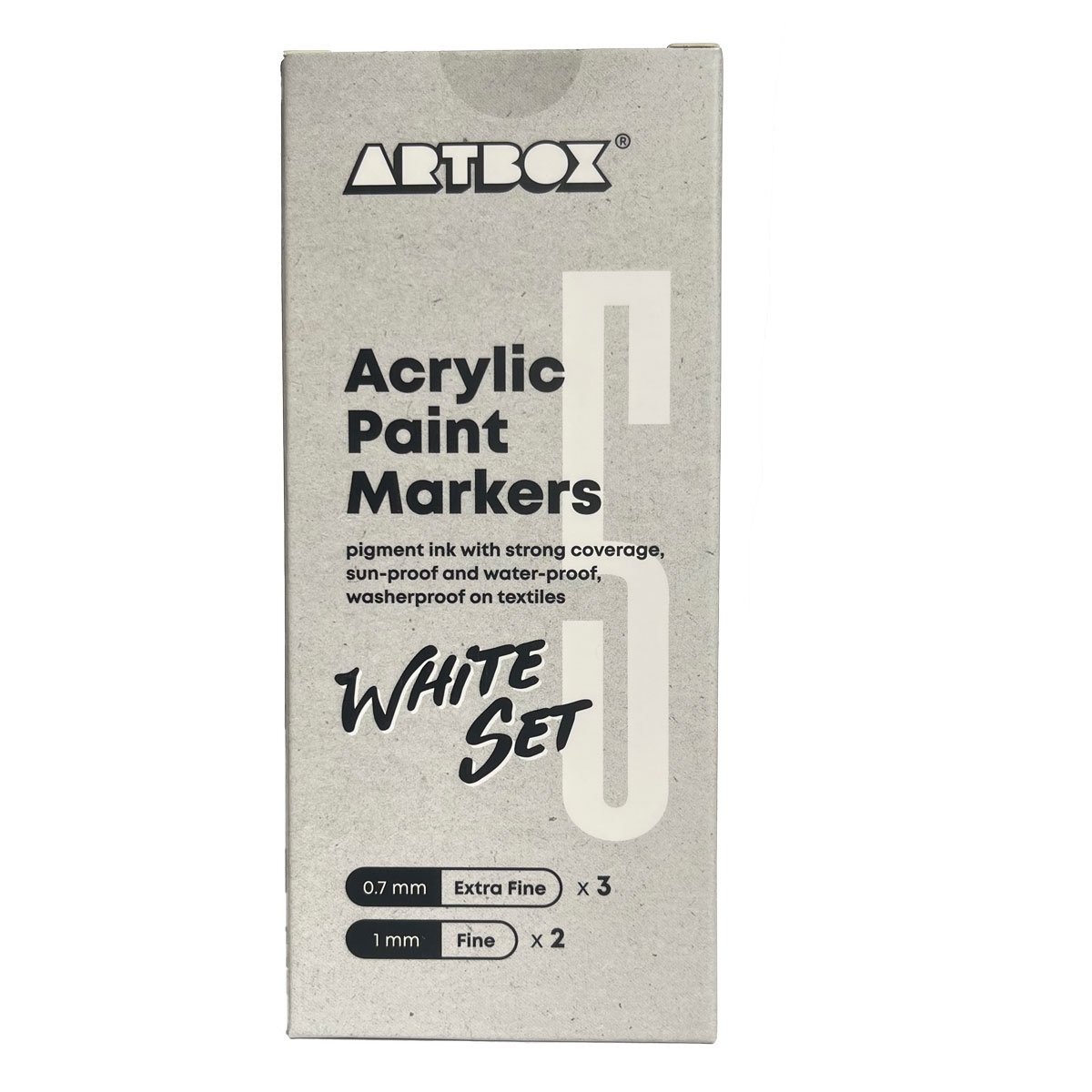 Set 5 markere - Acrylic Paint - White | Artbox - 3 | YEO