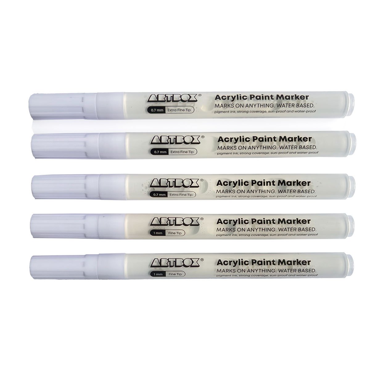 Set 5 markere - Acrylic Paint - White | Artbox - 2 | YEO