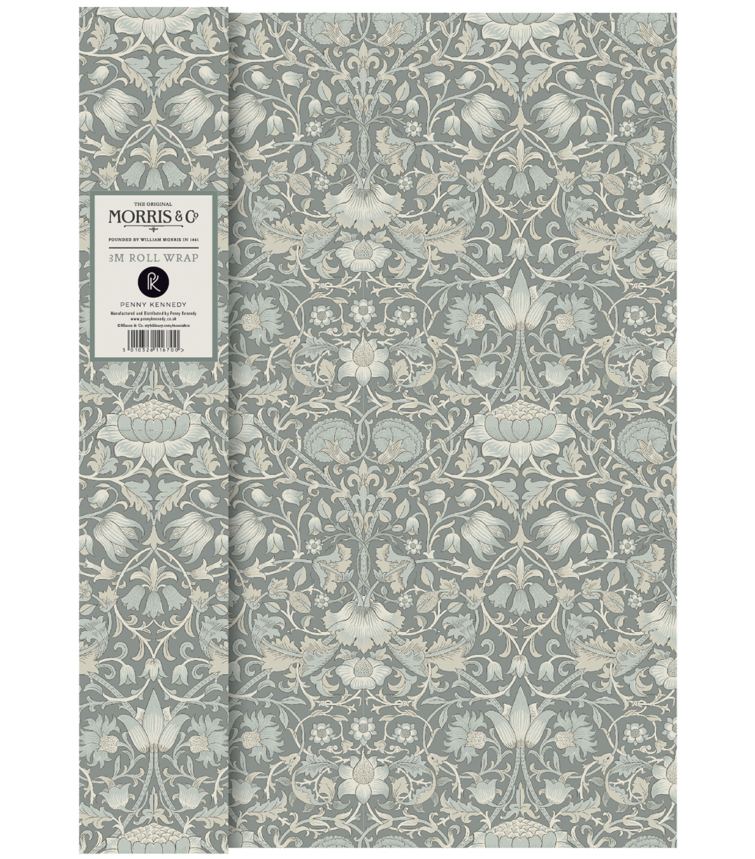 Hartie de impachetat - Roll Wrap - Morris & Co - Lodden Grey | Penny Kennedy