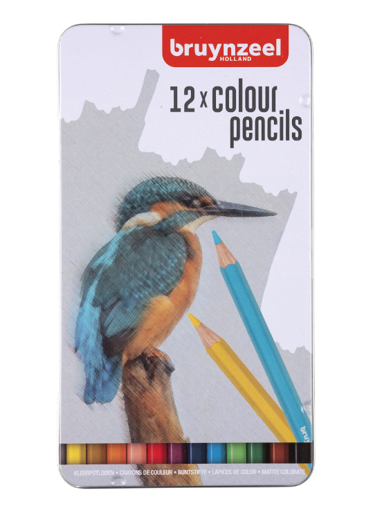 Set 12 creioane - Bruynzeel - Colour Tin Kingfisher | Royal Talens