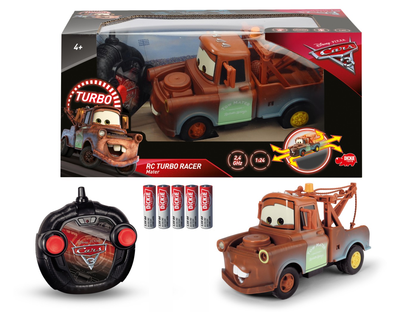 Disney Cars - Masinuta Rc Bucsa, scara 1:24 | Jada Toys - 3 | YEO