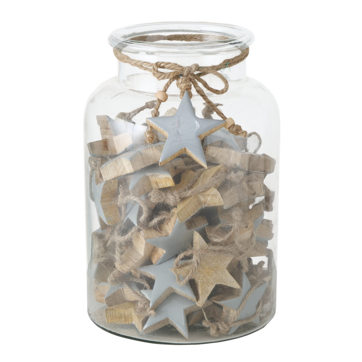 Ornament brad - Pendant Kayleen - Star - Shiny Grey | Boltze - 1 | YEO