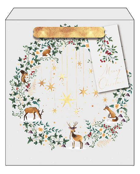  Punga de cadou - Medium - Into the Forest - Animals Stars | Great British Card Company 