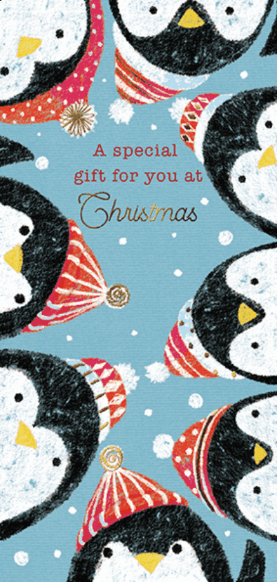 Felicitare - Money Wallet - Penguins All Around | Great British Card Company
