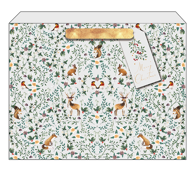 Punga de cadou - Shopper - Into the Forest - Grey Animals | Great British Card Company