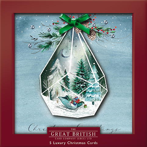  Set felicitari - Snowy Sleigh | Great British Card Company 