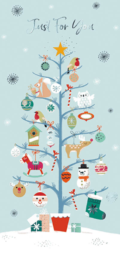 Felicitare - Money Wallet - Christmas Tree & Character Decs | Great British Card Company