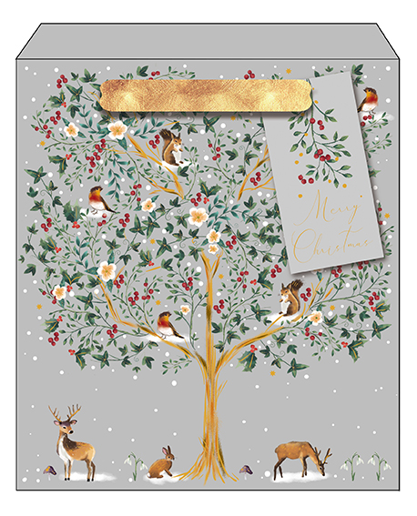 Punga de cadou - Medium - Into the Forest - Animals Tree | Great British Card Company