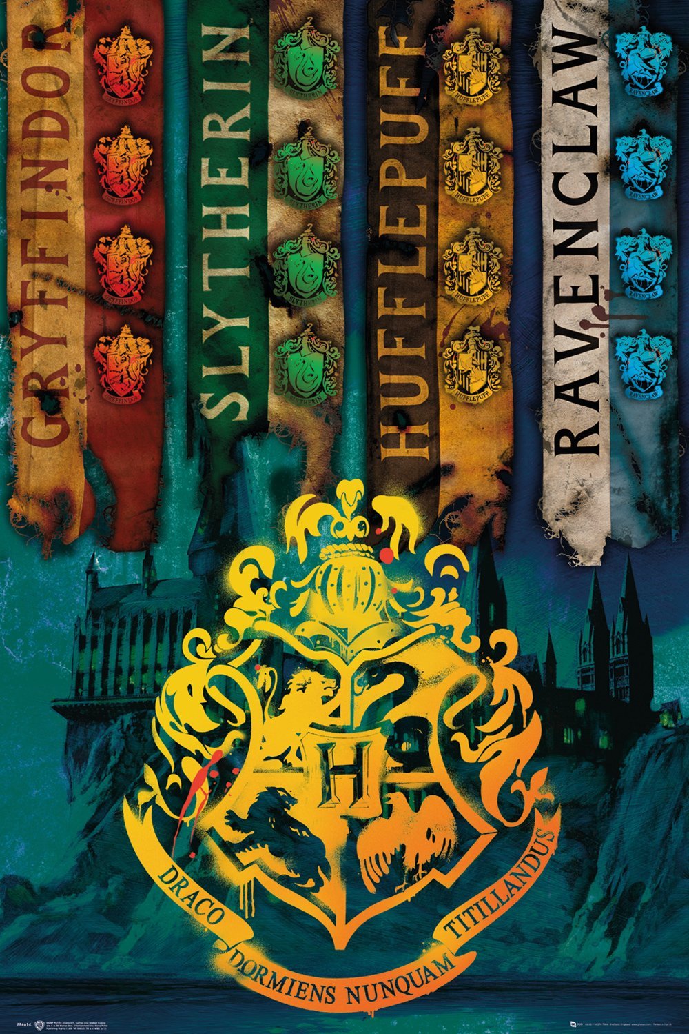 Poster maxi - Harry Potter, House Flags | GB Eye