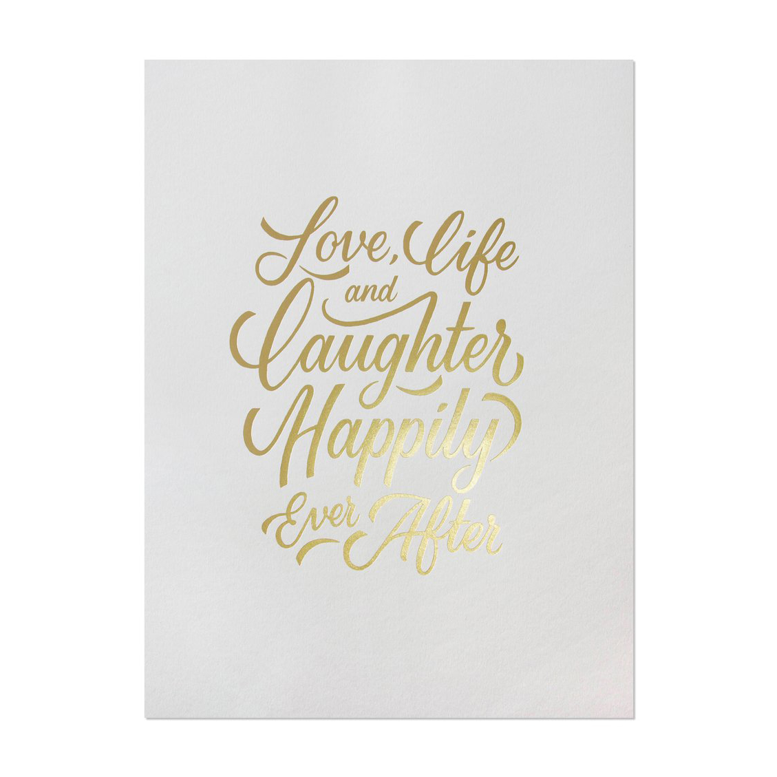 Poster - Love, Life and Laughter | Cardnest