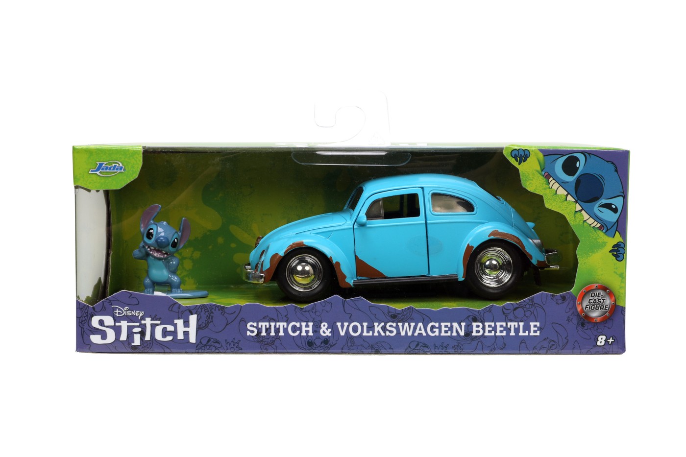 Set Masinuta Cu Figurina - Disney Stitch - Stitch & Volkswagen Beetle | Jada Toys