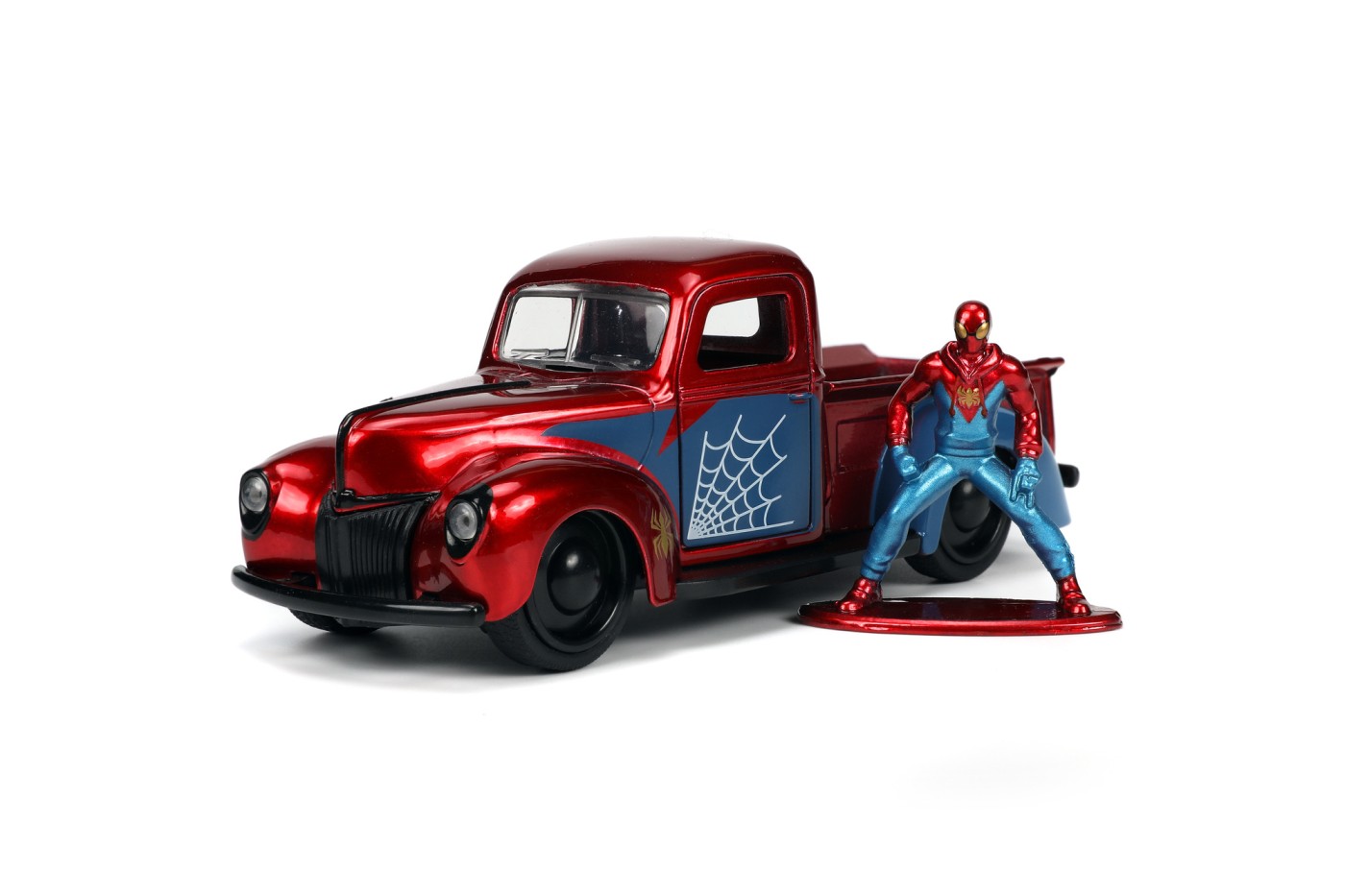 Set figurina si masinuta - Proto-Suit Spider-Man & 1941 Ford Pickup | Jada Toys