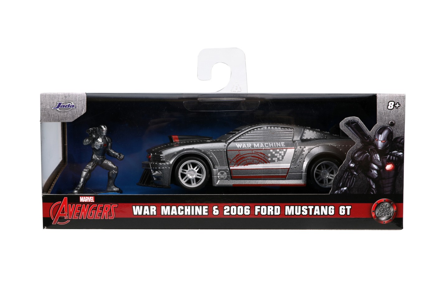 Set Figurina Si Masinuta - War Machine & 2006 Ford Mustang Gt | Jada Toys