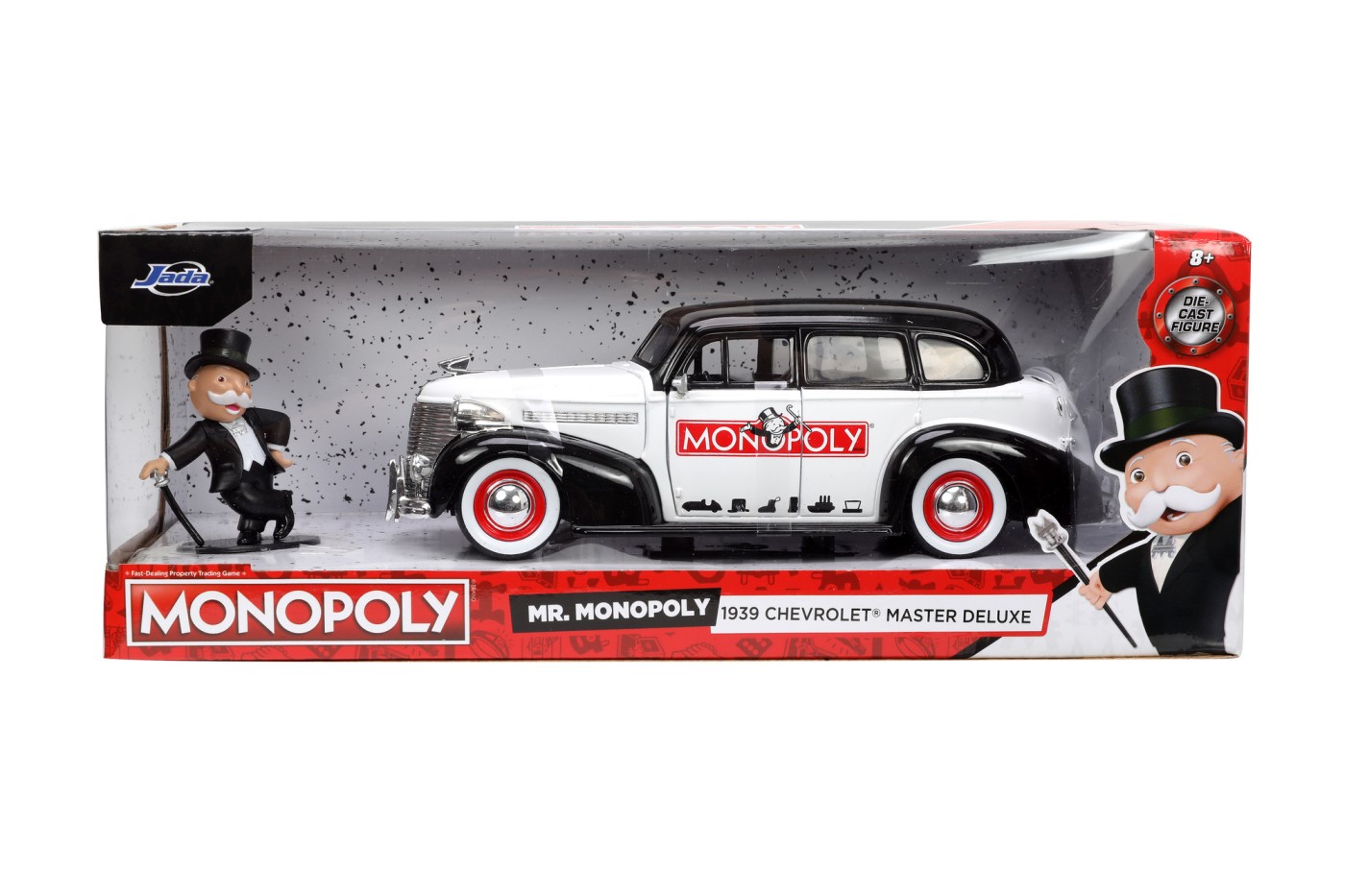 Set Figurina Si Masinuta - Mr. Monopoly & 1939 Chevrolet Master Deluxe | Jada Toys