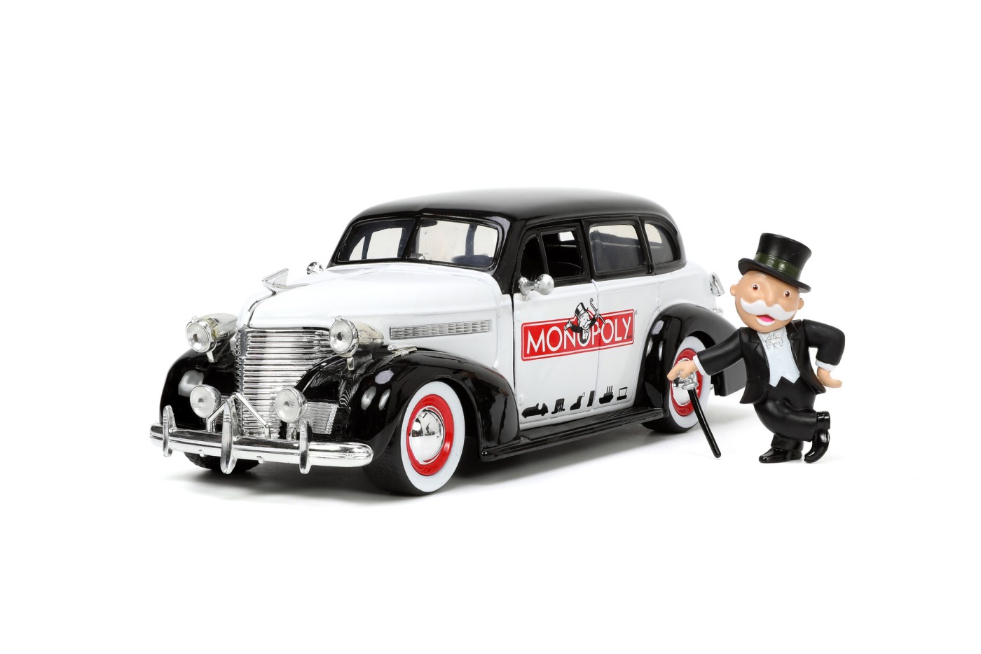 Set figurina si masinuta - Mr. Monopoly & 1939 Chevrolet Master Deluxe | Jada Toys