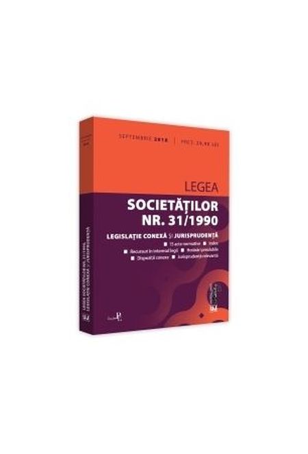 Legea societatilor nr. 31/1990 | carturesti 2022