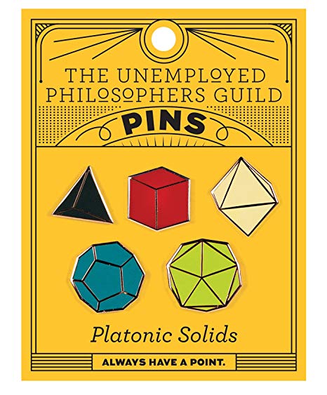  Set 5 insigne - Platonic Solids | The Unemployed Philosophers Guild 