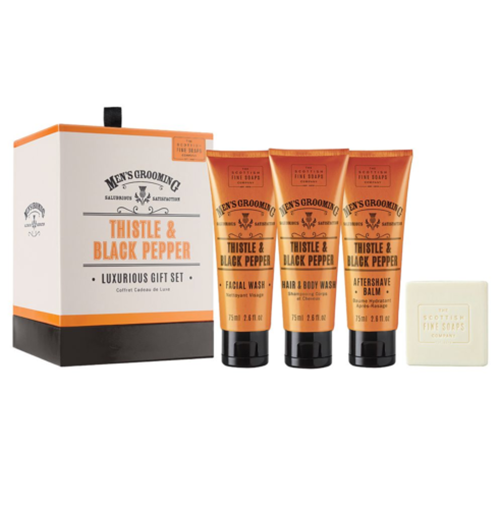 Set cosmetice - Men\'s Grooming Thistle & Black Pepper Gift Set | The Scottish Fine Soaps