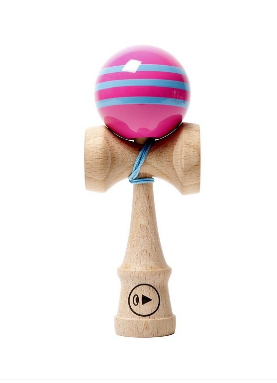 Joc de indemanare - Kendama Play Pro II - Triple Stripes Pink Lagoon | Kendama Europe - 1 | YEO