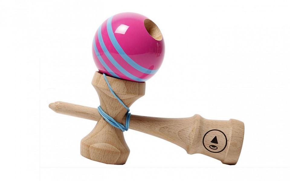 Joc de indemanare - Kendama Play Pro II - Triple Stripes Pink Lagoon | Kendama Europe