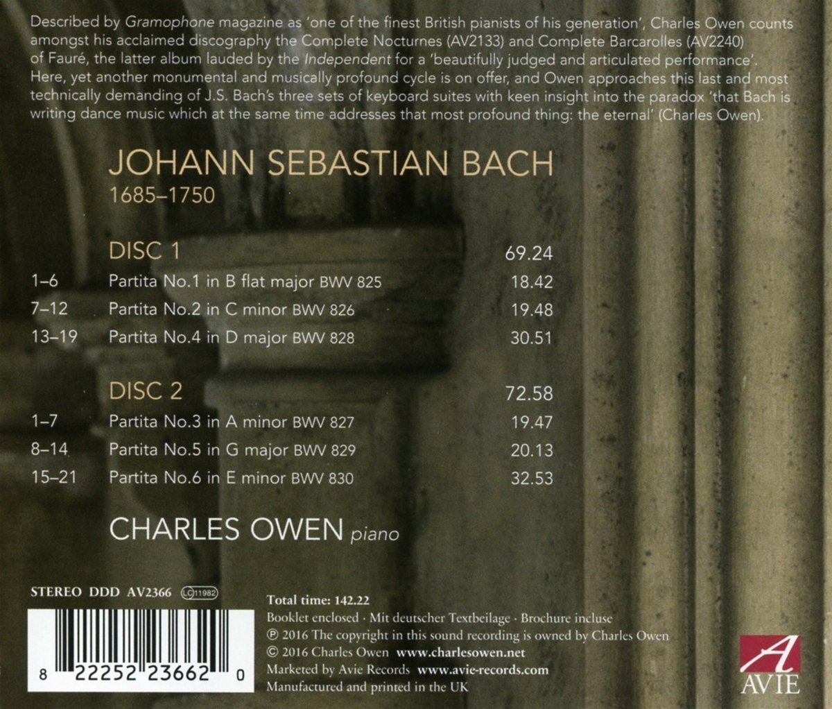 J.S. Bach: The Six Keyboard Partitas | Charles Owen