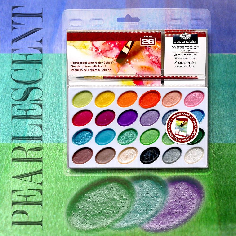 Set 24 culori - Pearlescent Watercolor Cakes | Royal & Langnickel