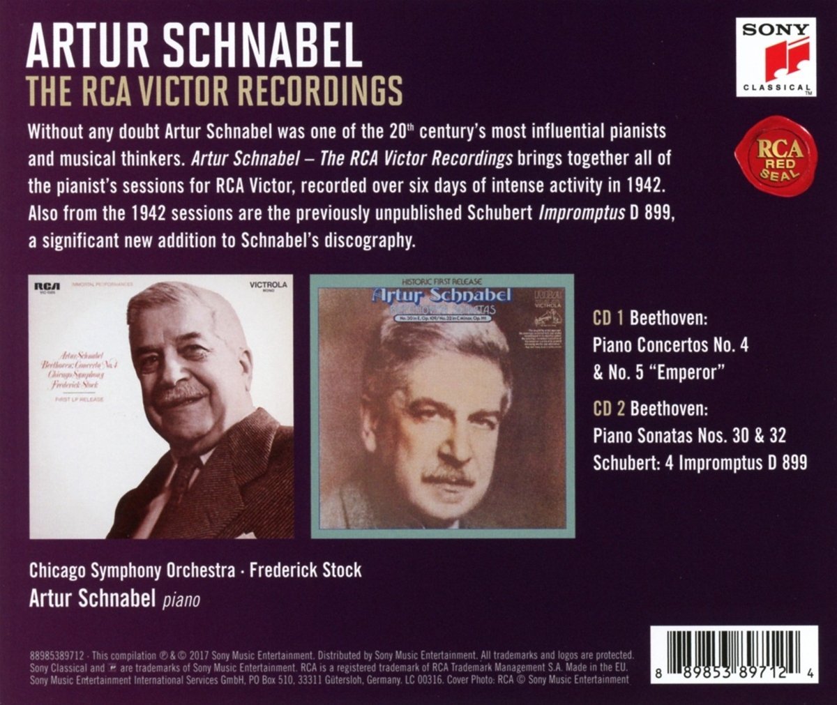 Artur Schnabel - The Rca Victor Recordings | Artur Schnabel - 1 | YEO