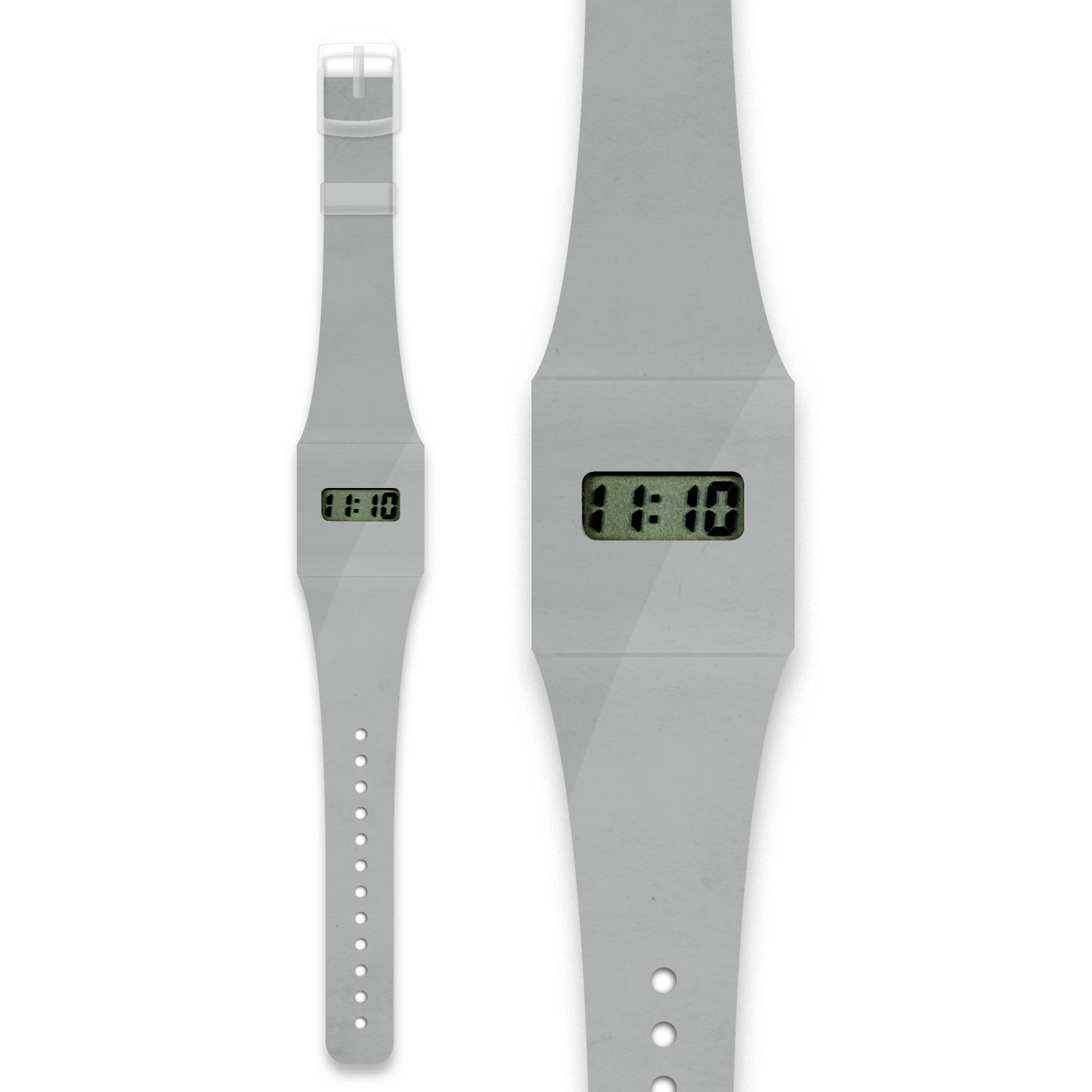 Ceas - Silber Metallic Pappwatch | I like paper