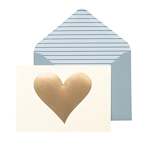 Carte postala cu plic - Gold Heart | Portico Designs