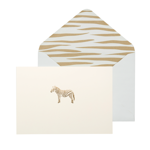 Carte postala cu plic - Zebra Gold | Portico Designs