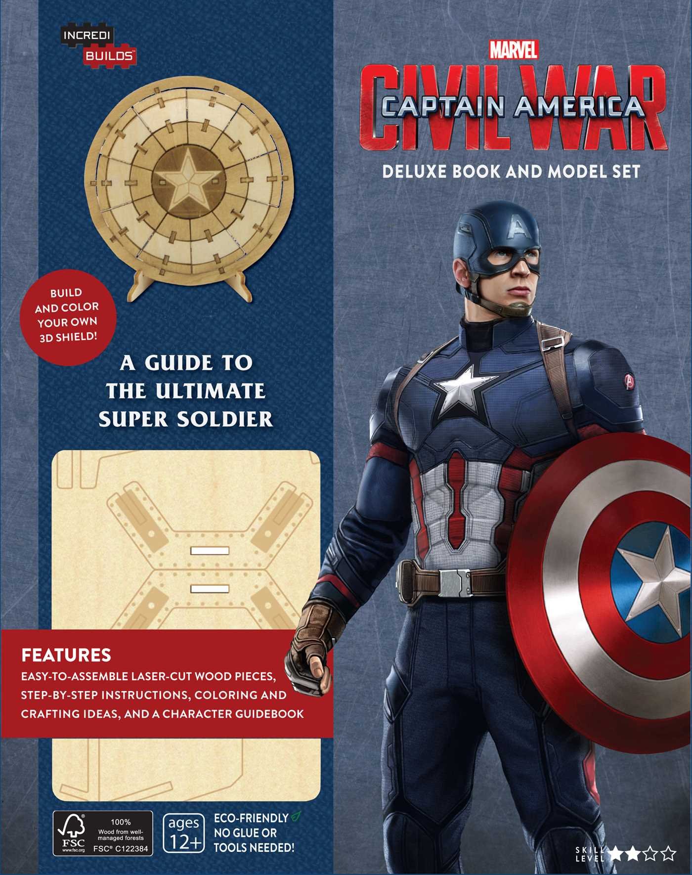 IncrediBuilds - Marvel\'s Captain America: Civil War Deluxe Book and Model Set: A Guide to the Ultimate Super Soldier | Rick Barba - 2 | YEO