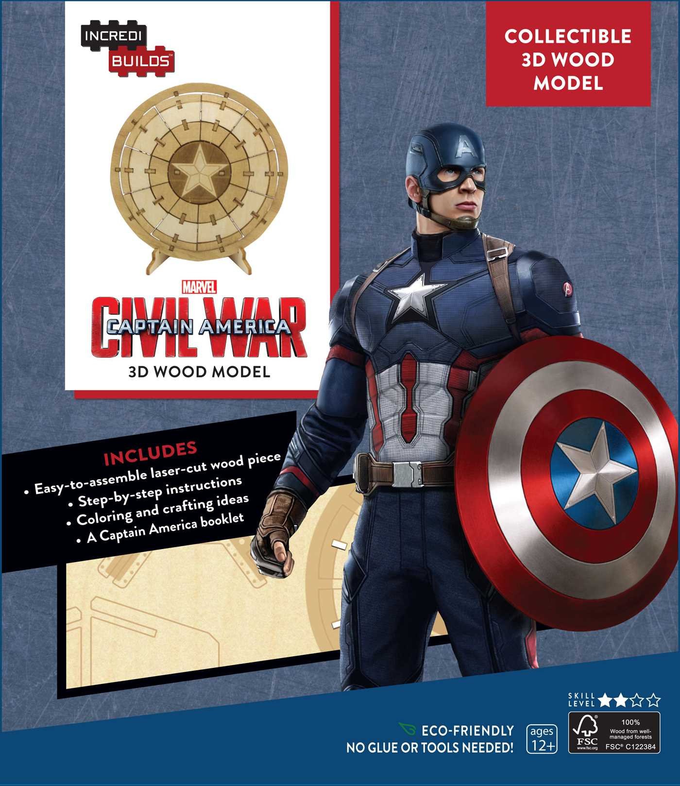 IncrediBuilds - Marvel\'s Captain America: Civil War 3D Wood Model | Rick Barba - 4 | YEO