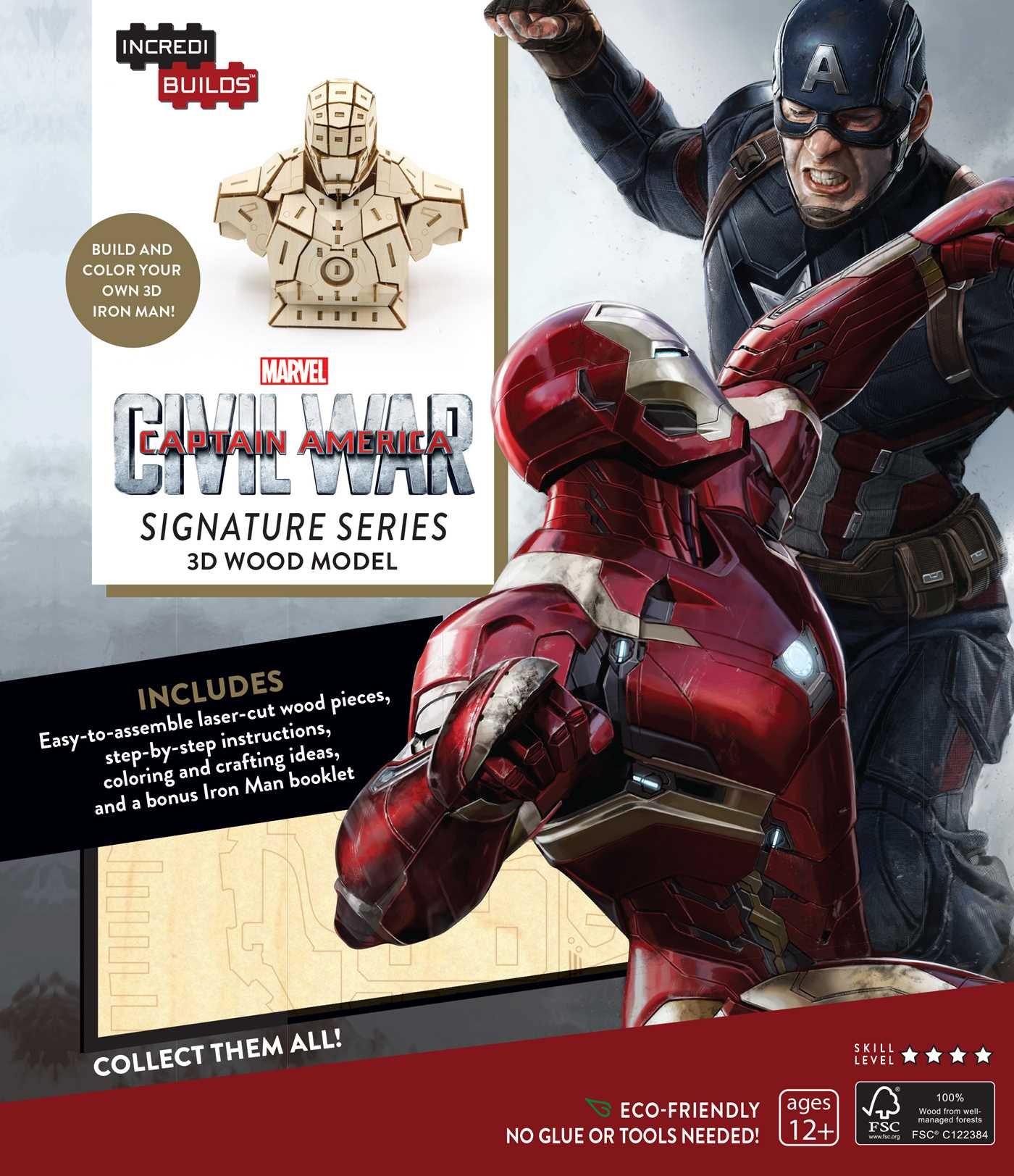 IncrediBuilds: Marvel\'s Captain America - Civil War: Iron Man Signature Series 3D Wood Model | - 2 | YEO