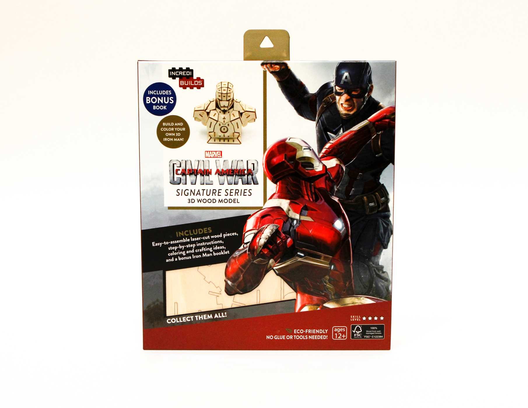 IncrediBuilds: Marvel\'s Captain America - Civil War: Iron Man Signature Series 3D Wood Model | - 1 | YEO