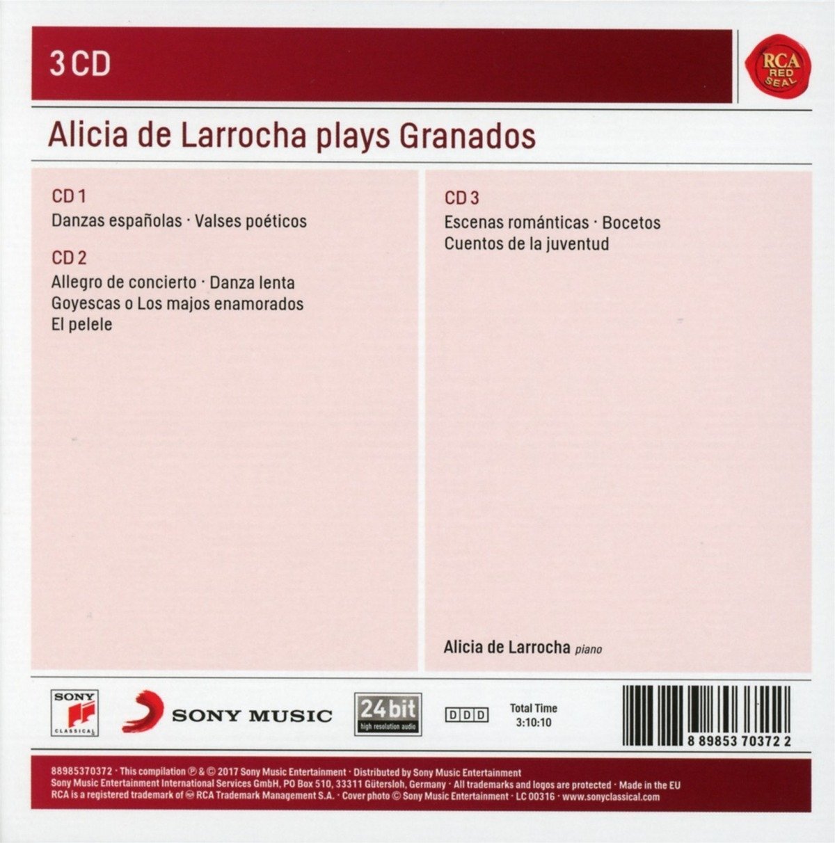 Alicia De Larrocha Plays Granados - Box set | Alicia De Larrocha