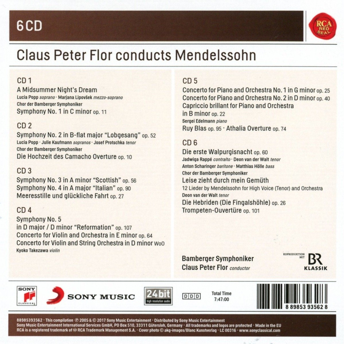 Claus Peter Flor Conducts Mendelssohn - Box set | Claus Peter Flor - 1 | YEO