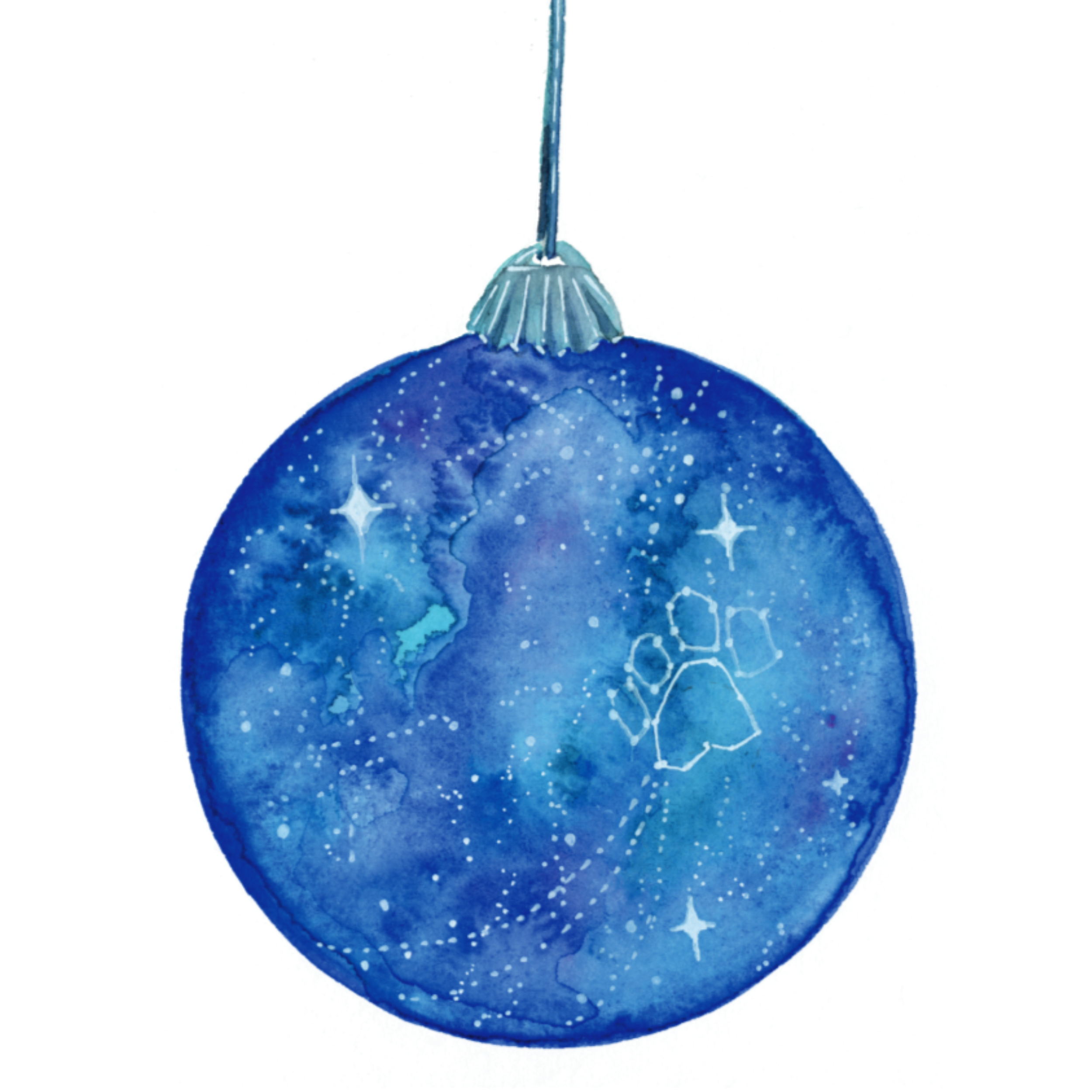Felicitare - Glob cu stele | Ana-Maria Galeteanu Ilustrator