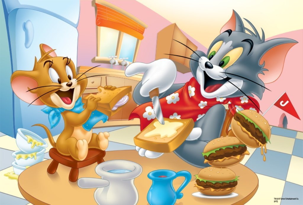 Puzzle 100 piese - Delicious Breakfast Tom and Jerry | Trefl