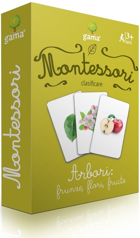 Carti de joc Montessori - Arbori: frunze, flori, fructe | - 1 | YEO