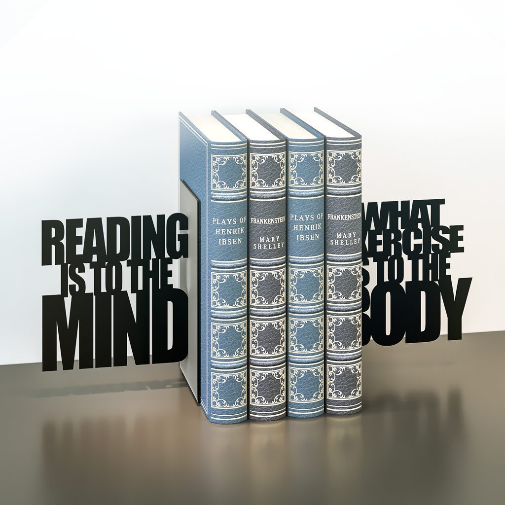 Set 2 suporturi laterale pentru carti - Exercise Your Mind bookend | Balvi - 1 | YEO