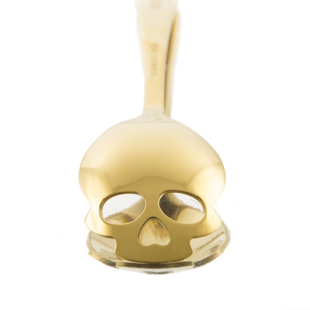 Lingurita aurie pentru zahar in forma de craniu | Suck Uk