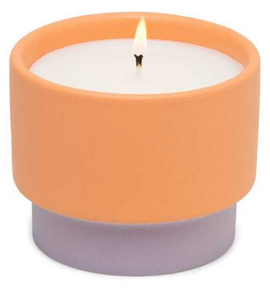 Lumanare parfumata - Colour Block - Orange Ceramic - Violet and Vanilla, 170g | Paddywax