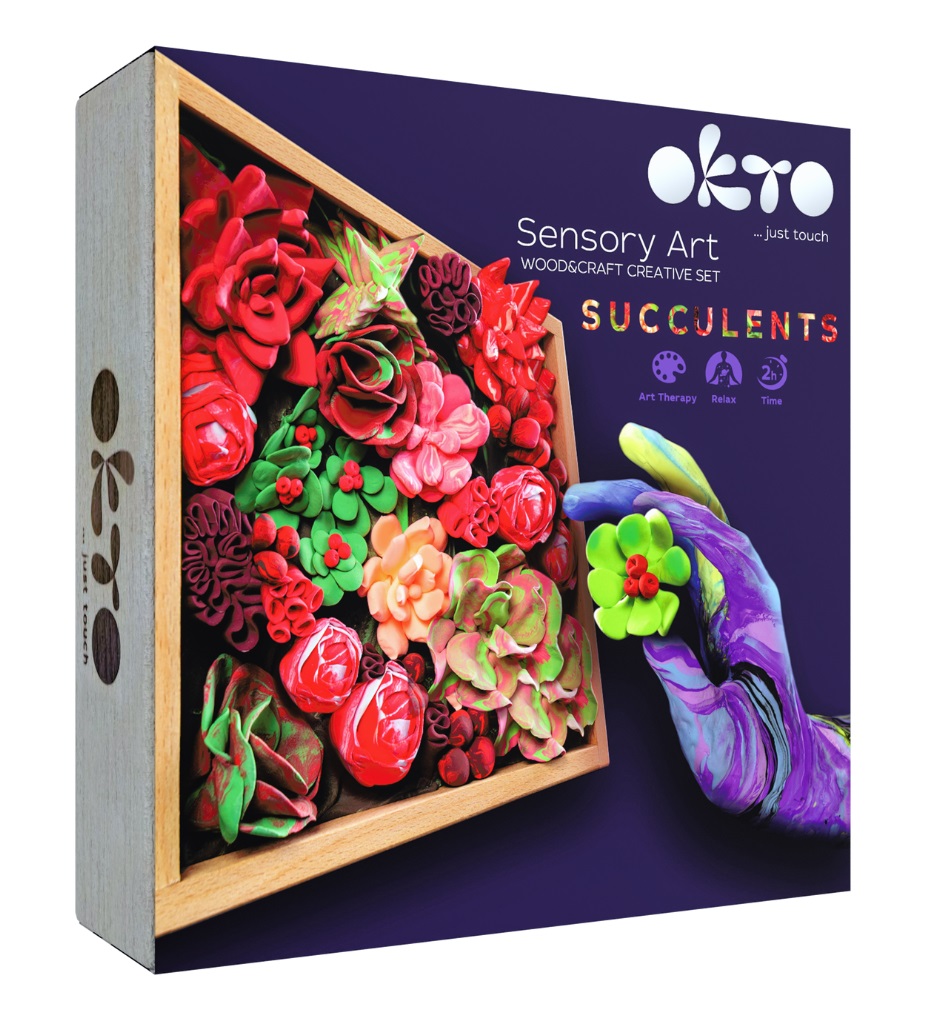 Set creativ - Wood&Craft DIY Succulents - Passion | Okto Clay - 2 | YEO